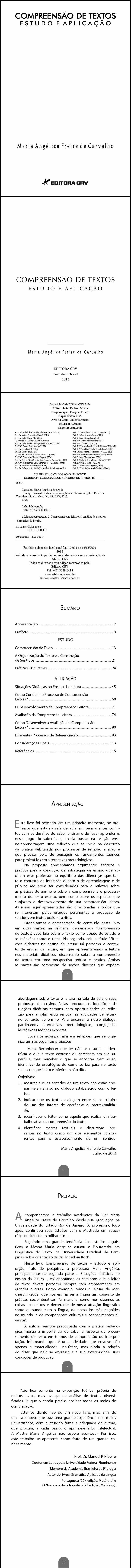 COMPREENSÃO DE TEXTOS<br>estudos e aplicação